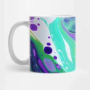 Neon Pulse: A Vivid Play of Color in Abstract Art Mug